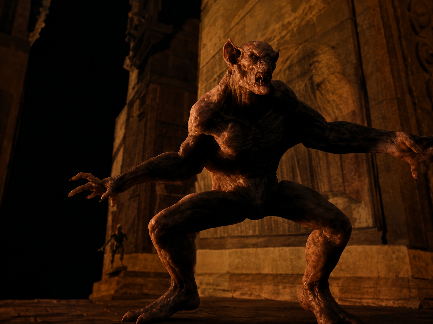 Demon creature VFX performance