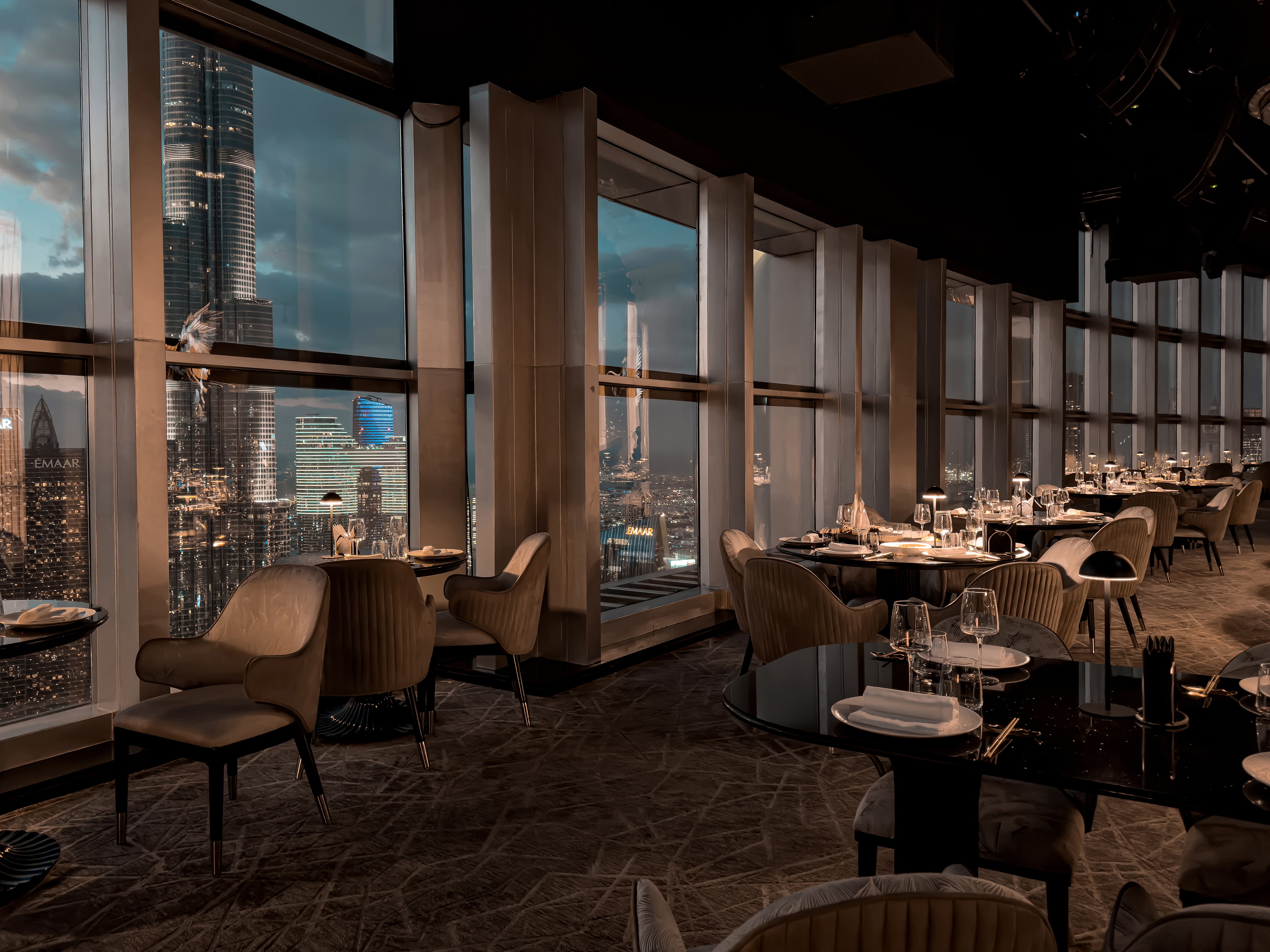 Evening Burj Khalifa view from BIRDS Dubai.