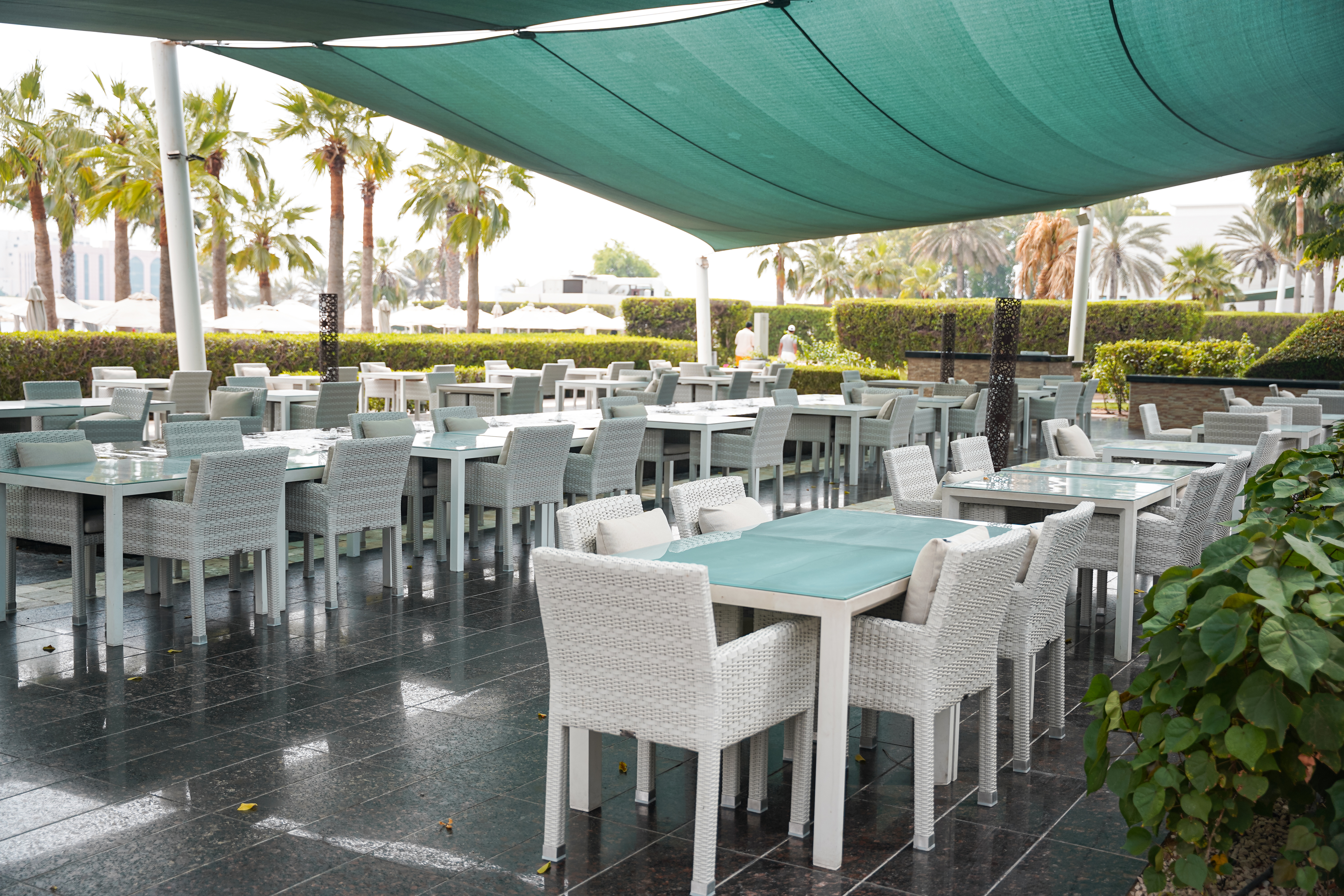 Outdoor event terrace at Fairmont Bab Al Bahr.