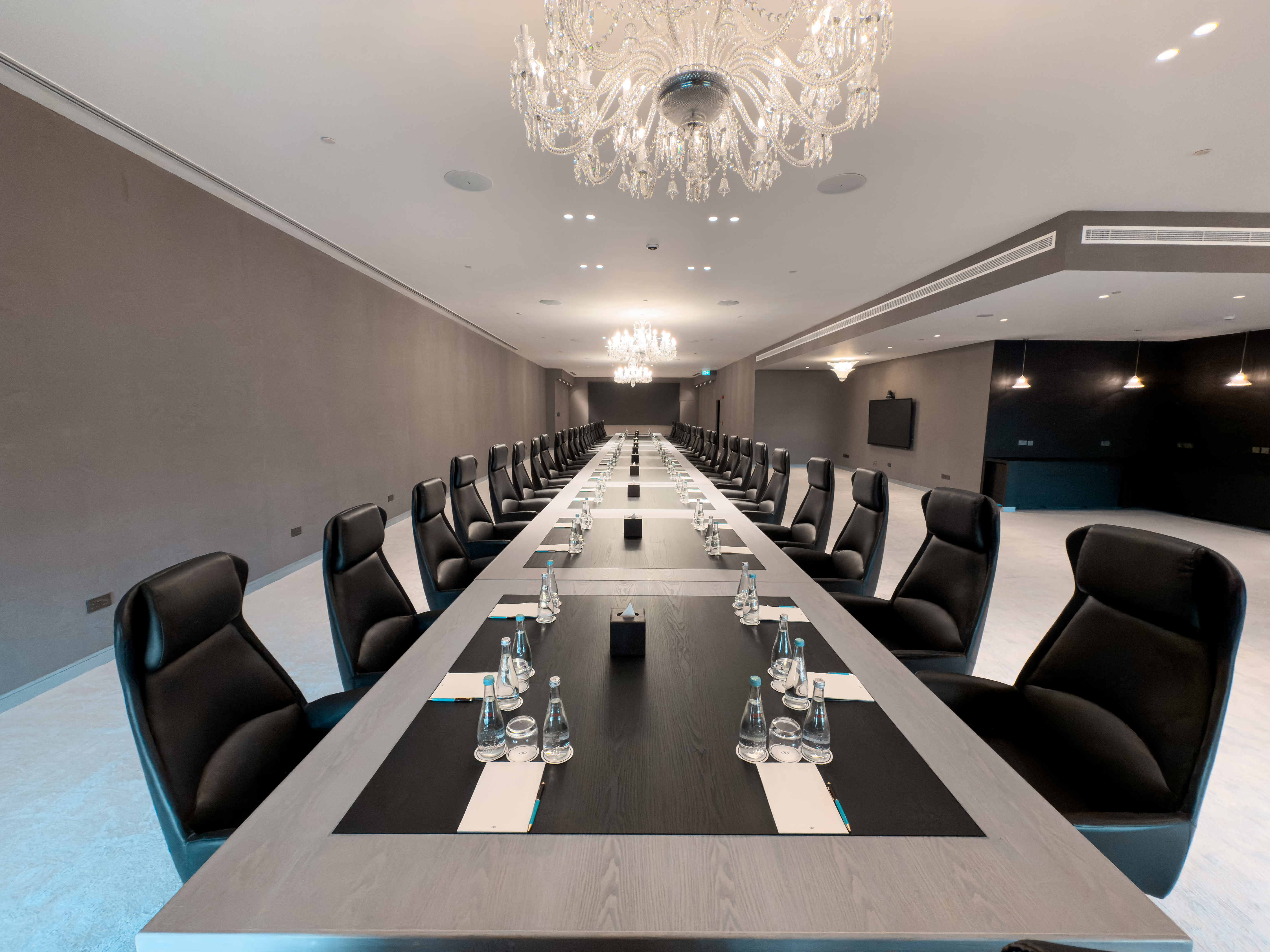 Long executive boardroom table at Sofitel Abu Dhabi Corniche.