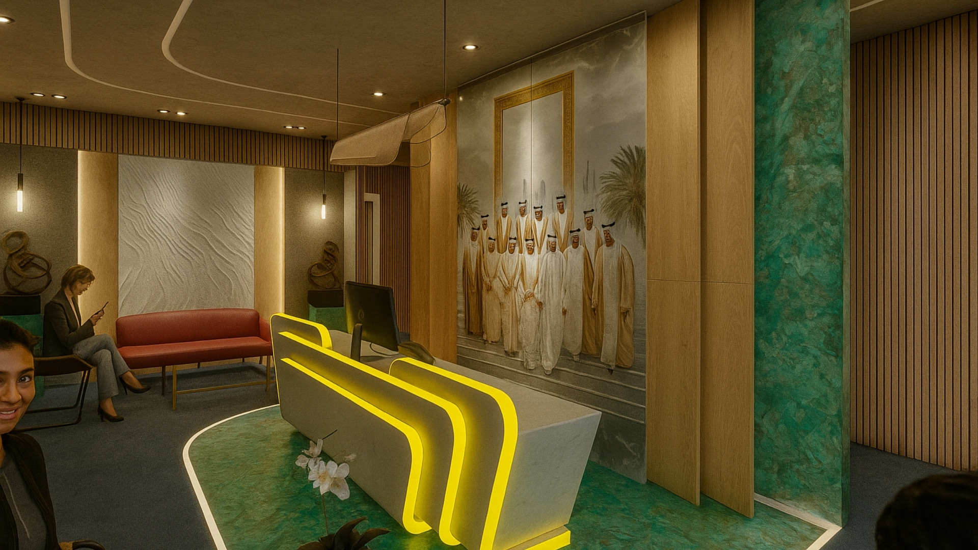 Reception counter design